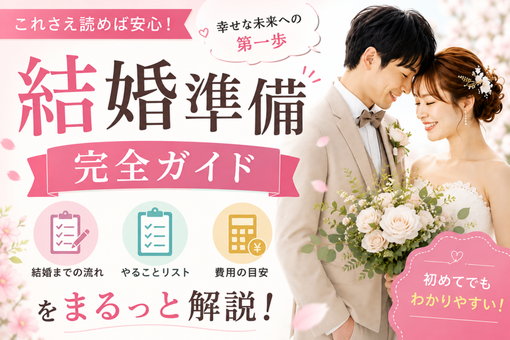 結婚準備 完全ガイド|結婚までの流れ・やることリスト・費用の目安をまるっと解説