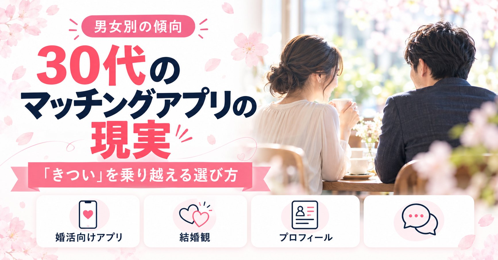 30代のマッチングアプリの現実｜男女別の傾向と「きつい」を乗り越える選び方